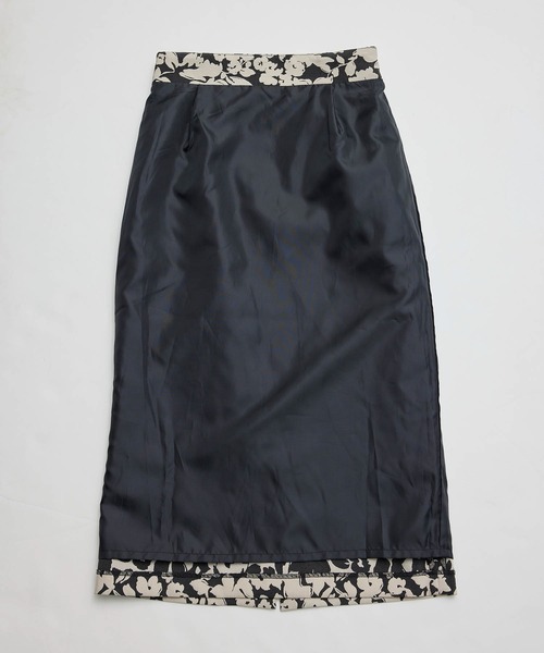 ROPE' PICNIC（ロペピクニック）の「フラワージャガードスリムスカート（スカート・レディース・ベージュ/パープル・38/36）」の4枚目の写真