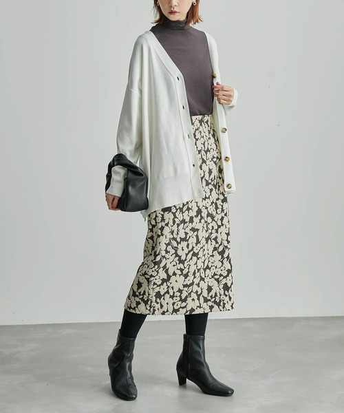 ROPE' PICNIC（ロペピクニック）の「フラワージャガードスリムスカート（スカート・レディース・ベージュ/パープル・38/36）」の21枚目の写真