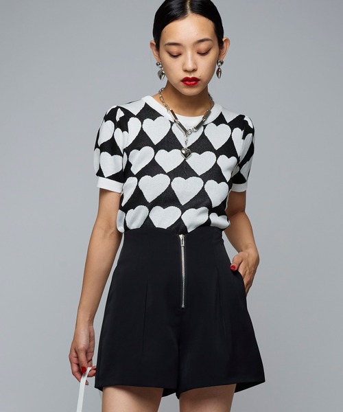 Narcissus（ナルシス）の「【Narcissus】ジップショートパンツ（その他パンツ・レディース・ホワイト/ブラック・FREE）」の2枚目の写真