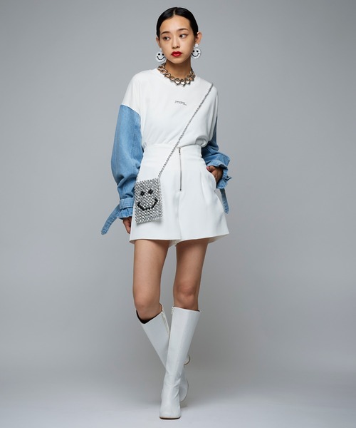 Narcissus（ナルシス）の「【Narcissus】ジップショートパンツ（その他パンツ・レディース・ホワイト/ブラック・FREE）」の5枚目の写真