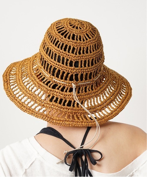 La Maison de Lyllis(メゾンドリリス)の「【La Maison de Lyllis】折りたたみ可能 手編みハット ブリムワイヤー入り TULIP HAT 2211037(ハット・レディース・キャメル・FREE)」の8枚目の写真