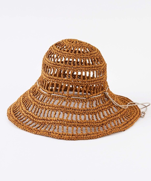 La Maison de Lyllis(メゾンドリリス)の「【La Maison de Lyllis】折りたたみ可能 手編みハット ブリムワイヤー入り TULIP HAT 2211037(ハット・レディース・キャメル・FREE)」の7枚目の写真