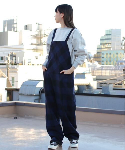 SMITH'S（スミス）の「SMITH'S/スミス　ポーレットオーバーオール　PAULETTE OVERALL　2575-0052（サロペット/オーバーオール・レディース・ネイビー/ブラウン・S）」の11枚目の写真
