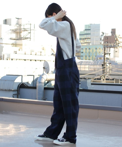 SMITH'S（スミス）の「SMITH'S/スミス　ポーレットオーバーオール　PAULETTE OVERALL　2575-0052（サロペット/オーバーオール・レディース・ネイビー/ブラウン・S）」の12枚目の写真