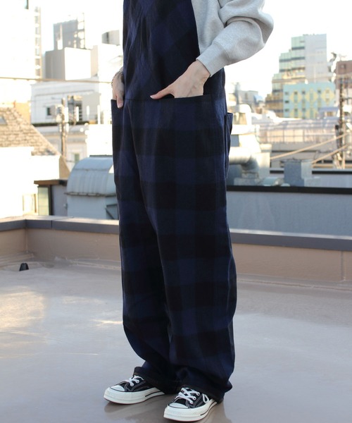 SMITH'S（スミス）の「SMITH'S/スミス　ポーレットオーバーオール　PAULETTE OVERALL　2575-0052（サロペット/オーバーオール・レディース・ネイビー/ブラウン・S）」の14枚目の写真