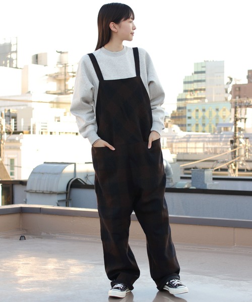 SMITH'S（スミス）の「SMITH'S/スミス　ポーレットオーバーオール　PAULETTE OVERALL　2575-0052（サロペット/オーバーオール・レディース・ネイビー/ブラウン・S）」の5枚目の写真