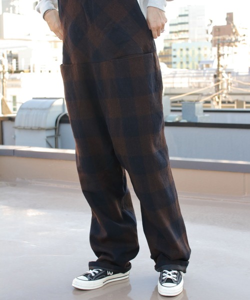 SMITH'S（スミス）の「SMITH'S/スミス　ポーレットオーバーオール　PAULETTE OVERALL　2575-0052（サロペット/オーバーオール・レディース・ネイビー/ブラウン・S）」の6枚目の写真
