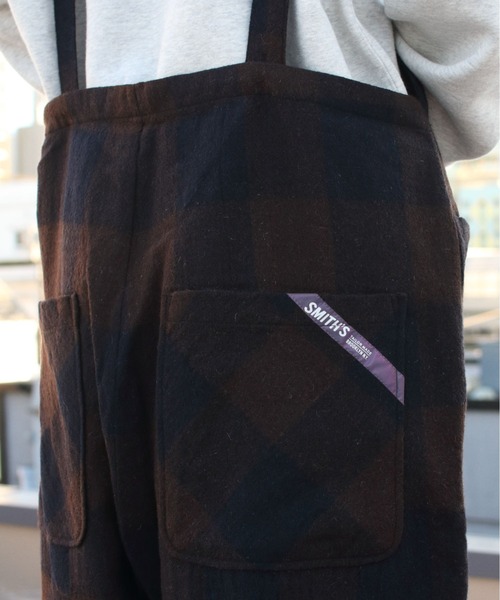 SMITH'S（スミス）の「SMITH'S/スミス　ポーレットオーバーオール　PAULETTE OVERALL　2575-0052（サロペット/オーバーオール・レディース・ネイビー/ブラウン・S）」の8枚目の写真