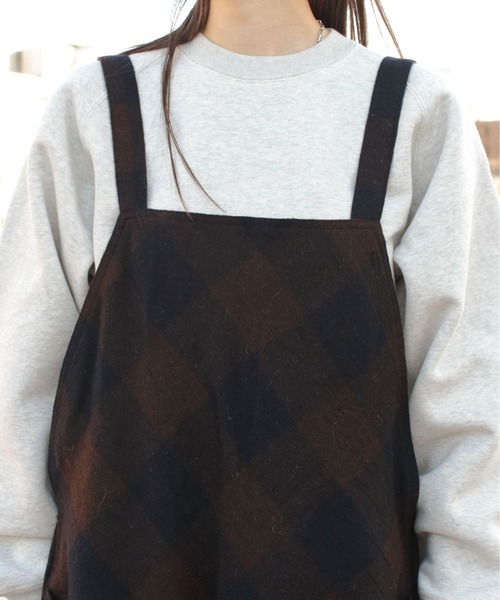 SMITH'S（スミス）の「SMITH'S/スミス　ポーレットオーバーオール　PAULETTE OVERALL　2575-0052（サロペット/オーバーオール・レディース・ネイビー/ブラウン・S）」の9枚目の写真