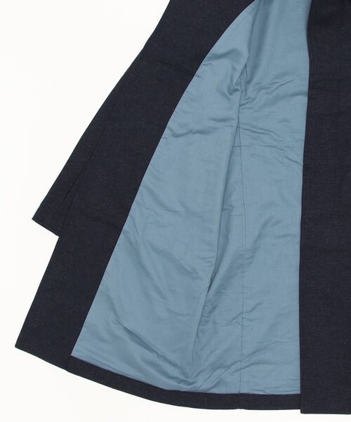 quadro(クオドロ)の「C/Wインディゴへリンボンステンカラーコート(ステンカラーコート・メンズ・インディゴブルー・MEDIUM)」の2枚目の写真