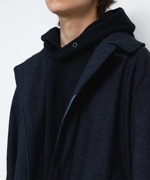 quadro(クオドロ)の「C/Wインディゴへリンボンステンカラーコート(ステンカラーコート・メンズ・インディゴブルー・MEDIUM)」の7枚目の写真