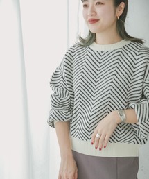 ITEMS URBANRESEARCH | ヘリンボーンクルーネックニット(ニット/セーター)