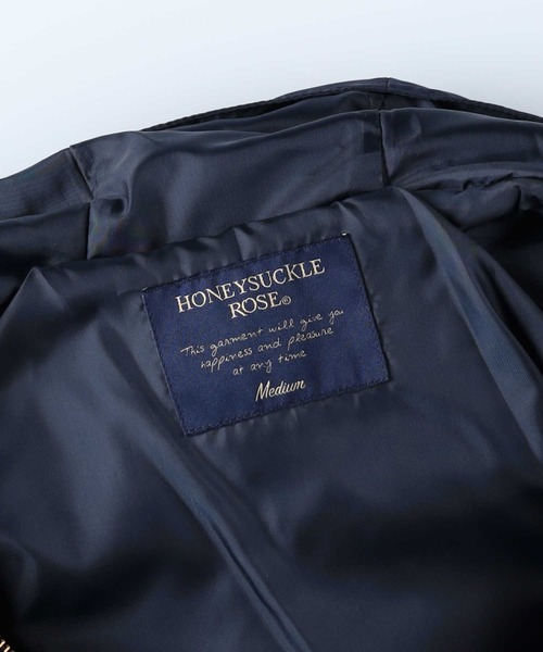 HONEYSUCKLE ROSE(ハニーサックルローズ)の「【HONEYSUCKLE ROSE】中綿ロングコート(ダウンジャケット/コート・レディース・ブラック/ネイビー・M/L)」の8枚目の写真
