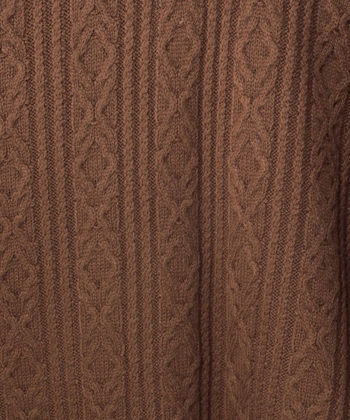 studio CLIP（スタディオクリップ）の「【玄長なおこさんコラボ】洗える7ゲージケーブルリボンカーディガン（カーディガン/ボレロ・レディース・アイボリー/ブラック/ブラウン/グリーン/その他7・FREE）」の17枚目の写真