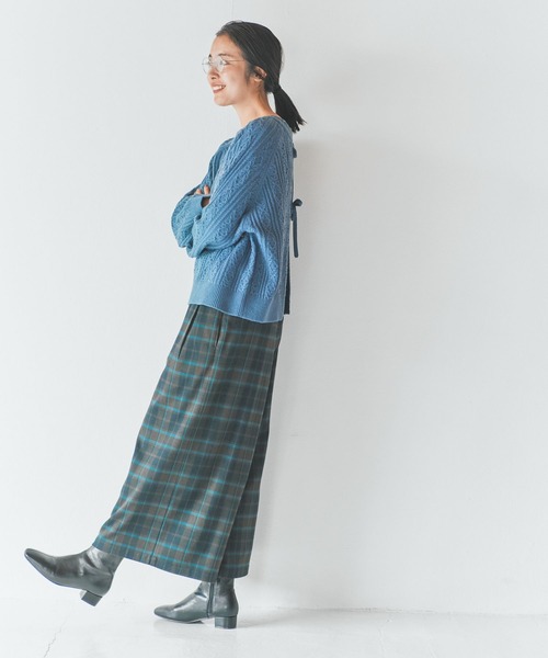 studio CLIP（スタディオクリップ）の「【玄長なおこさんコラボ】洗える7ゲージケーブルリボンカーディガン（カーディガン/ボレロ・レディース・アイボリー/ブラック/ブラウン/グリーン/その他7・FREE）」の6枚目の写真