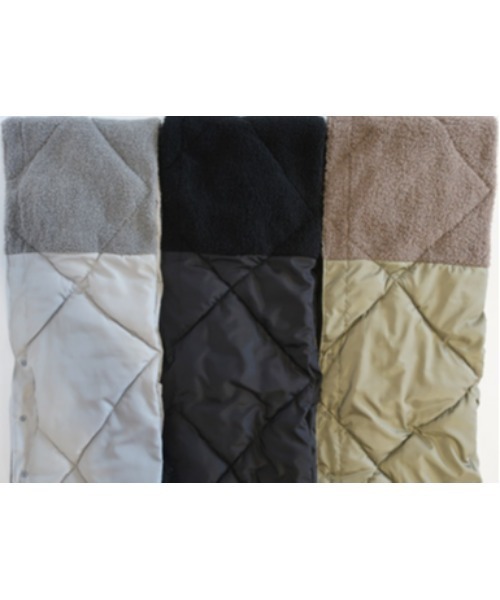 AVALON(U.Q)（アバロン）の「ポリエステルツイル*ボアキルトストール（ストール/ショール・レディース・グレー/ブラック/カーキ・FREE）」の7枚目の写真