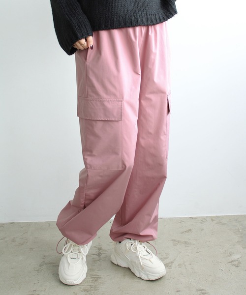 GeeRA(ジーラ)の「裾ドロストカーゴパンツ(カーゴパンツ・レディース・ピンク/ブラック/カーキ・LARGE/MEDIUM/SMALL)」の3枚目の写真