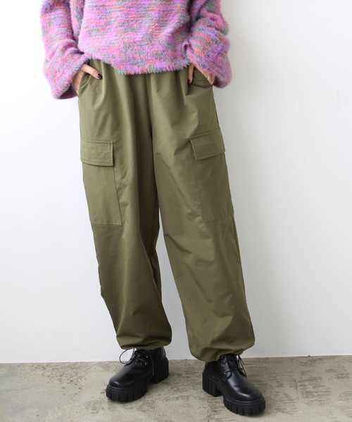 GeeRA(ジーラ)の「裾ドロストカーゴパンツ(カーゴパンツ・レディース・ピンク/ブラック/カーキ・LARGE/MEDIUM/SMALL)」の18枚目の写真