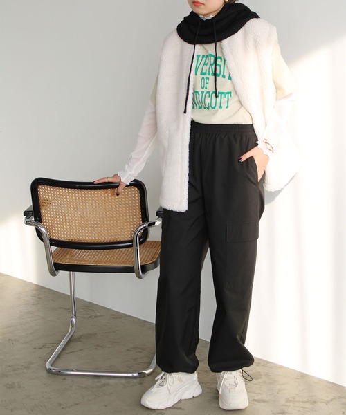 GeeRA(ジーラ)の「裾ドロストカーゴパンツ(カーゴパンツ・レディース・ピンク/ブラック/カーキ・LARGE/MEDIUM/SMALL)」の6枚目の写真