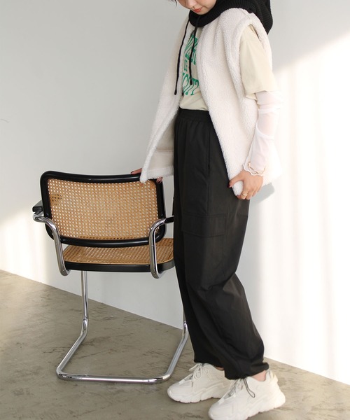 GeeRA(ジーラ)の「裾ドロストカーゴパンツ(カーゴパンツ・レディース・ピンク/ブラック/カーキ・LARGE/MEDIUM/SMALL)」の7枚目の写真