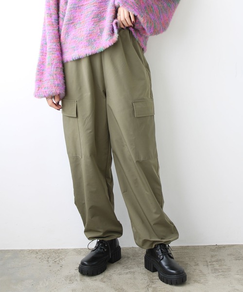 GeeRA(ジーラ)の「裾ドロストカーゴパンツ(カーゴパンツ・レディース・ピンク/ブラック/カーキ・LARGE/MEDIUM/SMALL)」の9枚目の写真