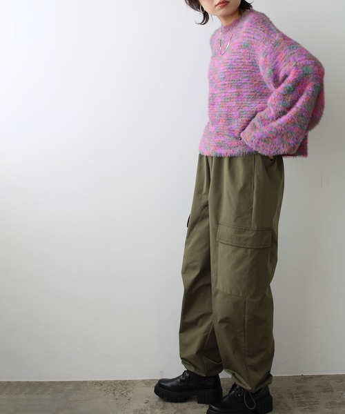 GeeRA(ジーラ)の「裾ドロストカーゴパンツ(カーゴパンツ・レディース・ピンク/ブラック/カーキ・LARGE/MEDIUM/SMALL)」の11枚目の写真