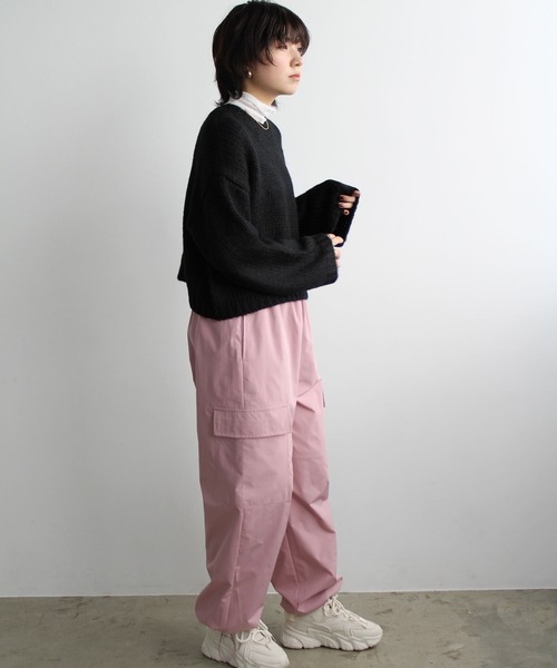 GeeRA(ジーラ)の「裾ドロストカーゴパンツ(カーゴパンツ・レディース・ピンク/ブラック/カーキ・LARGE/MEDIUM/SMALL)」の16枚目の写真