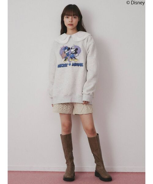 merry jenny（メリージェニー）の「<M＆M>パッチワークスエット（スウェット・レディース・ラベンダー/グレー/チャコールグレー・FREE）」の4枚目の写真