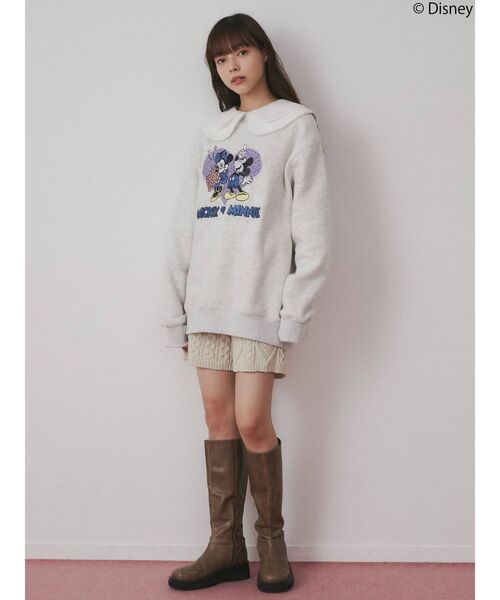 merry jenny（メリージェニー）の「<M＆M>パッチワークスエット（スウェット・レディース・ラベンダー/グレー/チャコールグレー・FREE）」の5枚目の写真