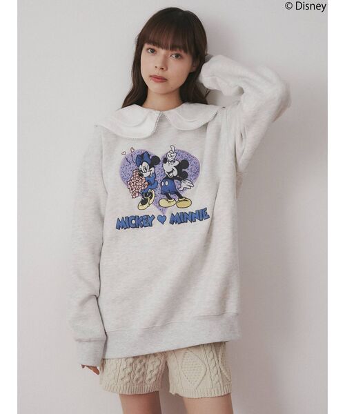 merry jenny（メリージェニー）の「<M＆M>パッチワークスエット（スウェット・レディース・ラベンダー/グレー/チャコールグレー・FREE）」の6枚目の写真