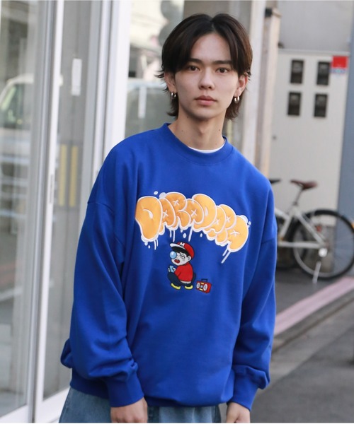 SPINNS（スピンズ）の「【ビッグシルエット】ミゲルくん ダラダラスウェット（スウェット・メンズ・アッシュグレー/ブラック/オレンジ/ロイヤルブルー・ONESIZE）」の3枚目の写真