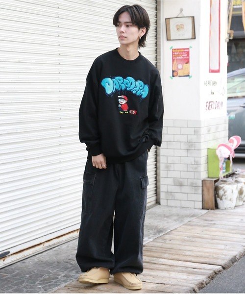 SPINNS（スピンズ）の「【ビッグシルエット】ミゲルくん ダラダラスウェット（スウェット・メンズ・アッシュグレー/ブラック/オレンジ/ロイヤルブルー・ONESIZE）」の13枚目の写真