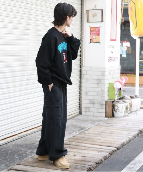 SPINNS（スピンズ）の「【ビッグシルエット】ミゲルくん ダラダラスウェット（スウェット・メンズ・アッシュグレー/ブラック/オレンジ/ロイヤルブルー・ONESIZE）」の15枚目の写真