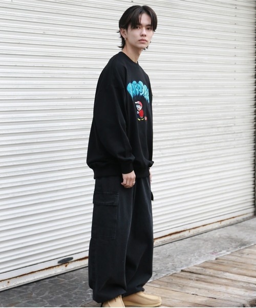 SPINNS（スピンズ）の「【ビッグシルエット】ミゲルくん ダラダラスウェット（スウェット・メンズ・アッシュグレー/ブラック/オレンジ/ロイヤルブルー・ONESIZE）」の6枚目の写真