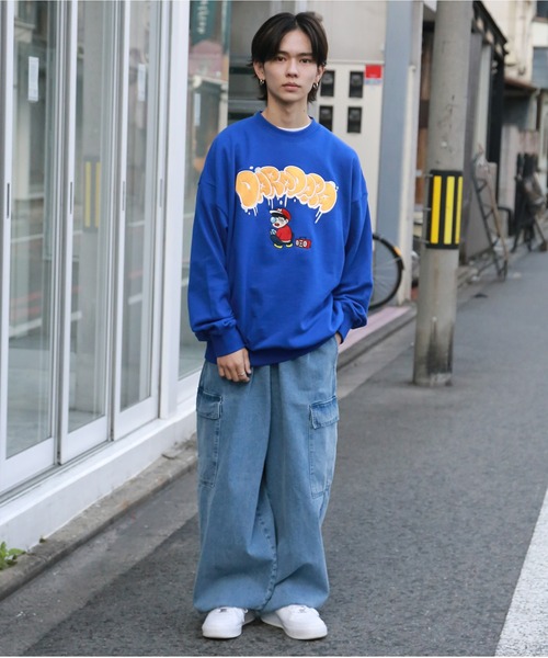 SPINNS（スピンズ）の「【ビッグシルエット】ミゲルくん ダラダラスウェット（スウェット・メンズ・アッシュグレー/ブラック/オレンジ/ロイヤルブルー・ONESIZE）」の18枚目の写真