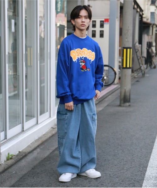 SPINNS（スピンズ）の「【ビッグシルエット】ミゲルくん ダラダラスウェット（スウェット・メンズ・アッシュグレー/ブラック/オレンジ/ロイヤルブルー・ONESIZE）」の19枚目の写真