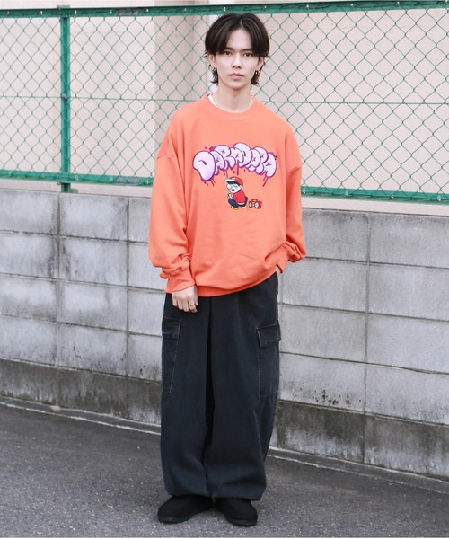 SPINNS（スピンズ）の「【ビッグシルエット】ミゲルくん ダラダラスウェット（スウェット・メンズ・アッシュグレー/ブラック/オレンジ/ロイヤルブルー・ONESIZE）」の10枚目の写真