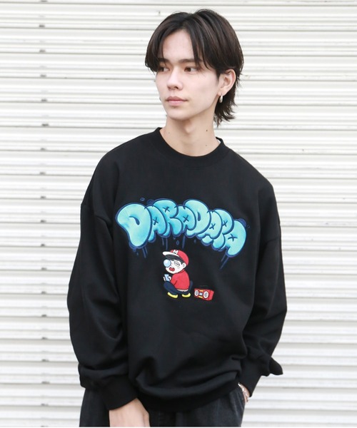 SPINNS（スピンズ）の「【ビッグシルエット】ミゲルくん ダラダラスウェット（スウェット・メンズ・アッシュグレー/ブラック/オレンジ/ロイヤルブルー・ONESIZE）」の5枚目の写真