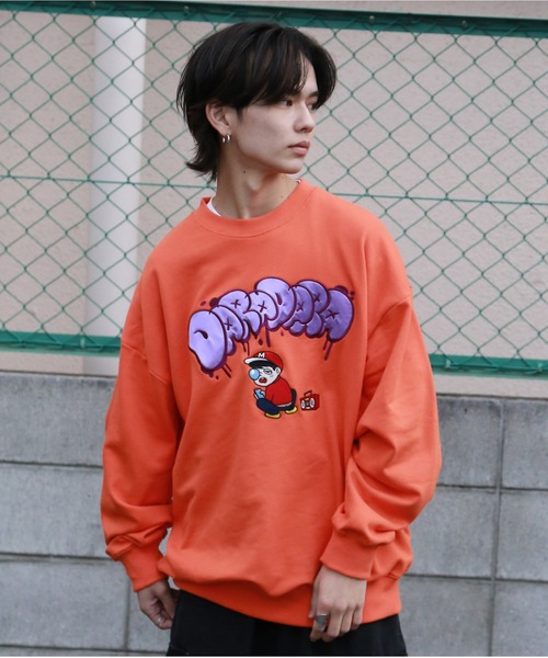 SPINNS（スピンズ）の「【ビッグシルエット】ミゲルくん ダラダラスウェット（スウェット・メンズ・アッシュグレー/ブラック/オレンジ/ロイヤルブルー・ONESIZE）」の9枚目の写真