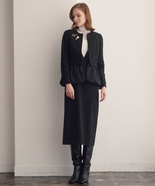 セール】ウールライクダブルクロスワンピース（ワンピース