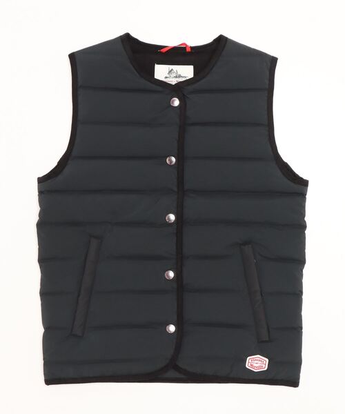 Vincent et Mireille（バンソンエミレイユ）の「ステッチレスダウンベスト／STITCHLESS DOWN VEST（テーラードジャケット・レディース・ダークグリーン/ホワイト/ネイビー/ライトベージュ/ブラック・36/38/34/42/40）」の2枚目の写真