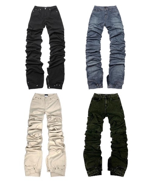 パンツ surgery black denim pants 6/16再入荷【SURGERY】surgery long length double jeans