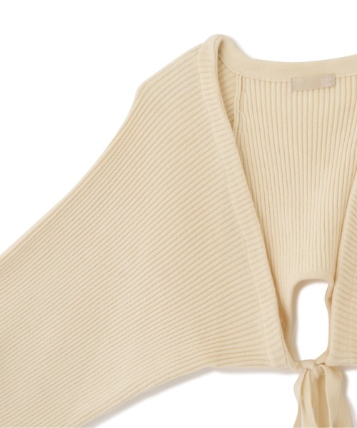 FREE'S MART（フリーズマート）の「バックリボンショート丈ニットボレロ（カーディガン/ボレロ・レディース・ブラウン/ホワイト/ブラック・FREE）」の7枚目の写真