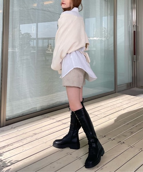 FREE'S MART（フリーズマート）の「バックリボンショート丈ニットボレロ（カーディガン/ボレロ・レディース・ブラウン/ホワイト/ブラック・FREE）」の15枚目の写真