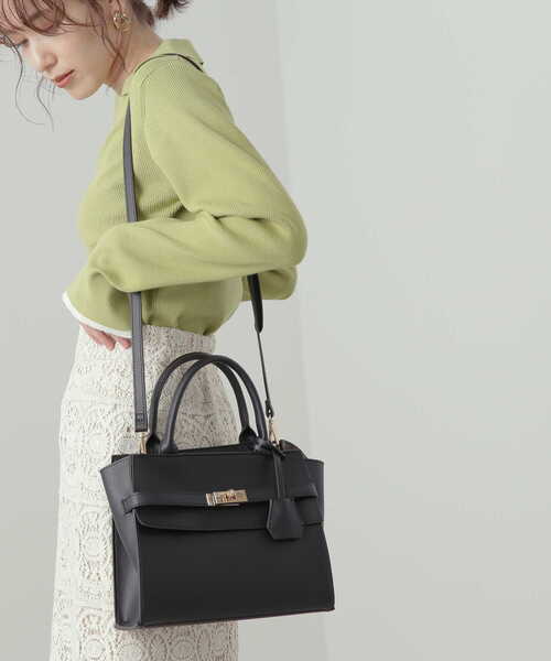 N.（N. Natural Beauty Basic）（エヌエヌナチュラルビューティーベーシック）の「フロントベルトショルダーバッグ（トートバッグ・レディース・ブラック/ベージュ・ﾌﾘ-）」の15枚目の写真