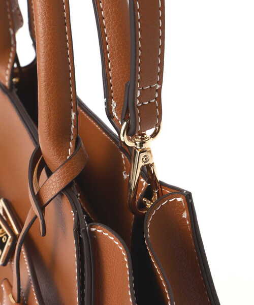 N.（N. Natural Beauty Basic）（エヌエヌナチュラルビューティーベーシック）の「フロントベルトショルダーバッグ（トートバッグ・レディース・ブラック/ベージュ・ﾌﾘ-）」の14枚目の写真