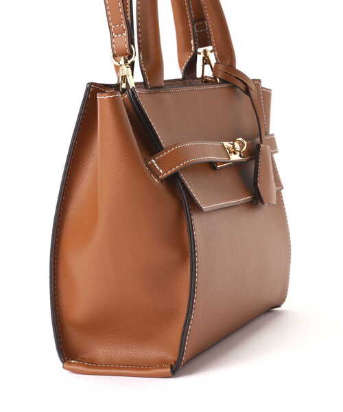 N.（N. Natural Beauty Basic）（エヌエヌナチュラルビューティーベーシック）の「フロントベルトショルダーバッグ（トートバッグ・レディース・ブラック/ベージュ・ﾌﾘ-）」の19枚目の写真