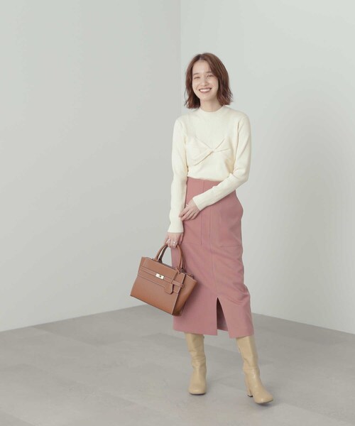 N.（N. Natural Beauty Basic）（エヌエヌナチュラルビューティーベーシック）の「フロントベルトショルダーバッグ（トートバッグ・レディース・ブラック/ベージュ・ﾌﾘ-）」の13枚目の写真