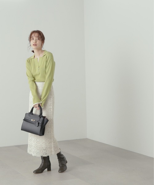 N.（N. Natural Beauty Basic）（エヌエヌナチュラルビューティーベーシック）の「フロントベルトショルダーバッグ（トートバッグ・レディース・ブラック/ベージュ・ﾌﾘ-）」の4枚目の写真