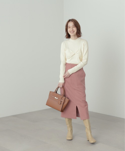 N.（N. Natural Beauty Basic）（エヌエヌナチュラルビューティーベーシック）の「フロントベルトショルダーバッグ（トートバッグ・レディース・ブラック/ベージュ・ﾌﾘ-）」の5枚目の写真